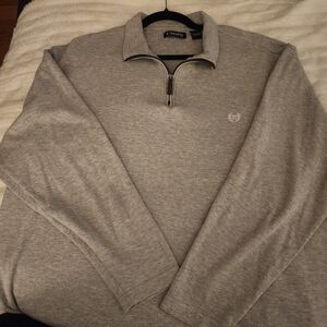 Chaps Heather Gray Men's Zip-Up Sweater